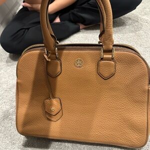 Tory Burch Camel Leather Satchel